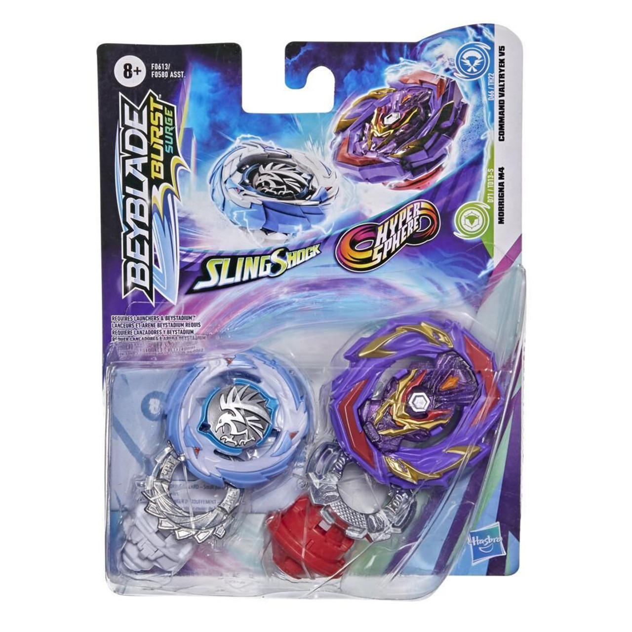 HASBRO Morrigna M4 & Command Valtryek V5 Beyblade Burst Surge Dual Pack  F0613